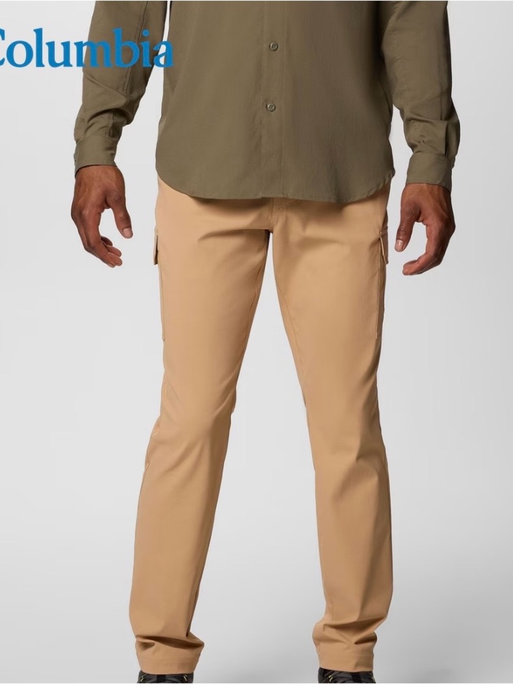 Columbia Men's Tech Trail Utility Pants Canoe Tan Omni-Shield Size 34x30 Outdoor